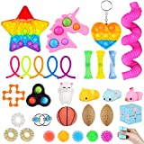 HDRASON Fidget Pack,31PCS Fidget Toys Packages As Anxiety Relief Items for Kids Adult Fun Gift for Party Classroom Livingroom Journey