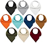 TheAZBaby Baby Bandana Drool Bibs 10-Pack Baby Bibs for Boys, Girls, Unisex for Teething and Drooling 