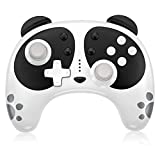 STOGA Wireless Controller for Nintendo Switch, Panda Switch Pro Controller with Switch Lite/PC/Switch OLED, Wireless Switch Controller with Turbo/Dual Vibration/NFC Wake-Up, Kawaii Accessories-Black