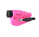 resqme,The Original Emergency Keychain Car Escape Tool, 2-in-1 Seatbelt Cutter and Window Breaker, Made in USA, Pink- Compact emergency hammer