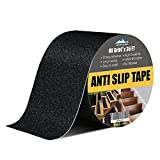 Grip Tape - Heavy Duty Anti Slip Tape, 4 Inch x 36 Feet Grip Tape Grit Non Slip for Stairs Outdoor/Indoor, Waterproof High Traction Stairs Non Skid Treads, Durable Triple Layer Adhesive - Black