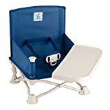 hiccapop Omniboost Travel Booster Seat with Tray for Baby | Folding Portable High Chair for Eating, Camping, Beach, Lawn, Grandma’s | Tip-free Design Straps to Kitchen Chairs - Go-anywhere High Chair.