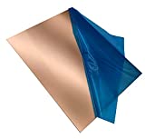 Pure Copper Sheet, 8 x 10 INCH, 24 Gauge(0.02" Thick) No Scratches, Film Attached Copper Plates, Pure Copper Sheet Metal, Copper Plates, for Jewelry, Crafts, Repairs, Electrical