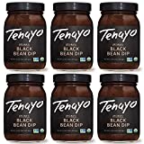 Tenayo Organic Bean Dip (16 oz, 6 Jar) All Natural & Non GMO Gourmet Black Bean Dip - No Sugar Added & Perservative Free - 6 Pack