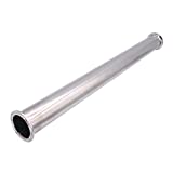 DERNORD Sanitary Spool Tube with Clamp Ends,Stainless Steel 304 Seamless Round Tubing With 2 inch Tri Clamp 64MM Ferrule Flange (Tube Length: 24 Inch / 610MM)