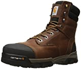 Carhartt mens 8" Energy Waterproof Composite Toe Cme8355 Industrial Boot, Peanut Oil Tan Leather, 12 Wide US