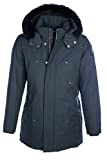 Moose Knuckles Men's Stirling Parka Outerwear, Granite with Black Fur, L