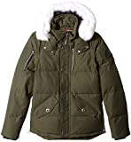 Moose Knuckles Men'S 3/4 Length 3Q Down Jacket Outerwear, Army With White Fur, L