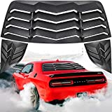 E-cowlboy Rear+Side Window Louver Windshield Sun Shade Cover in GT Lambo Style for Dodge Challenger 2008-2021 Custom Fit All Weather ABS Matte Black
