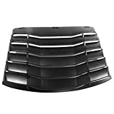 Window Louver Compatible With 1999-2004 Ford Mustang, IKON Style Black Rear Spoiler Wing By IKON MOTORSPORTS