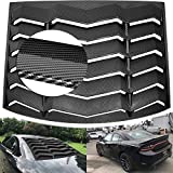 Yoursme Carbon Style in Snake Print Style Rear Window Windshield Louver Fits for Dodge Charger 2011 2012 2013 2014 2015 2016 2017 2018 2019 2020 2021 for All Weather ABS Plastic