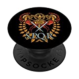 SPQR Gift For Ancient Rome Roman Empire History Fans PopSockets PopGrip: Swappable Grip for Phones & Tablets