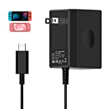 Switch Charger for Switch, AC Adapter Charger for Switch Power Adapter Fast Charging Portable Charger 15V/2.6A (Support TV Mode and Dock) Switch Lite Charger with 5FT Type C Cable