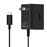Charger for Switch,Fast Switch Charger AC Adapter for Switch /Lite/Dock/Pro Controller with 5FT USB Type C Cable 15V/2.6A Power Supports TV Mode and Dock Station