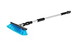 Camco 43633, RV Flow-Through Wash Brush | Features an Adjustable Handle, a Standard Garden Hose Connection, and an On/Off Button to Control Water Flow