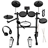 Asmuse Electronic Drum Set Kit for Adults Beginners with 8 inch Mesh Snare Electric Drum Set with Rim Shot and Cymbal Choke Function,USB MIDI Supported,2 Pairs of Drum Sticks &Headphone Set Included