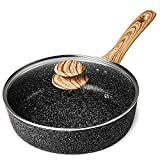 MICHELANGELO Deep Frying Pan with Lid, 11 Inch Nonstick Pan with Lid, Deep Skillet with Lid Non Stick Pan for Cooking Saute Pan Nonstick Large Skillet Nonstick with Heat-Resistant, Induction pan