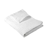 Gilden Tree Premium Waffle Weave Hand Towel 100% Natural Cotton Highly Absorbent & Quick Drying Lint Free Extra Soft Feel Thin Cloth (White)