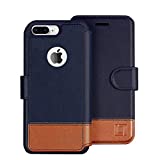 LUPA Wallet case for iPhone 8 Plus, Durable and Slim, Lightweight with Classic Design & Ultra-Strong Magnetic Closure, Faux Leather, Desert Sky, Apple 8 Plus