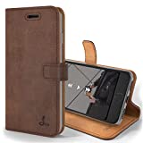 Snakehive Vintage Wallet for Apple iPhone 8 Plus || Real Leather Wallet Phone Case || Genuine Leather with Viewing Stand & 3 Card Holder || Flip Folio Cover with Card Slot (Brown)