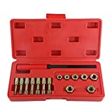 CMTOOL Metric Thread Chaser Set 15Pcs Thread Cleaning Tool Restorer Kit Thread File Tap and Die Set Metric and Standard M6x1.0 M8x1.25 M10x1.25 M10x1.50 M12x1.25 M12x1.50 M12x1.75 Thread Repair Tool