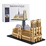 YaJie Big Architecture Notre Dame De Paris Micro Block 7380 Pieces Model Building Kit, Creative Building Set for Adults, for Any Hobbyists（ with Color Gift Package）