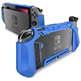 Mumba Dockable Case for Nintendo Switch, [Blade Series] TPU Grip Protective Cover Case Compatible with Nintendo Switch Console and Joy-Con Controller (Navy)