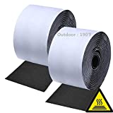 11CM (4.3 Inch) Wide 2 M Long High Temperature Hook and Loop Tape with Resistance Adhesive Nylon Fabric Fastener for Couch Cushions, Guitar Pedal, Cable Management and Crafts Projects