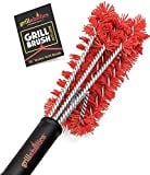 Grillaholics Essentials Nylon Grill Brush - Bristle Free Alternative - Nylon Cold Scrub Technology Cleans Between The Grates - Lifetime Manufacturer's Warranty