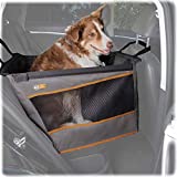 K&H Pet Products Buckle N' Go Dog Car Seat for Large Dogs, Waterproof Fabric with Breathable Mesh & Adjustable Dog Seat Belt for Car, Dog Hammock for Car, Dog Carrier Dog Car Seat Cover - Gray MD/LG