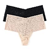 hanky panky, Retro Thong 2pk, Black & Chai