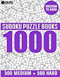 1000 Sudoku Puzzles 500 Medium & 500 Hard: Medium to Hard Sudoku Puzzle Book for Adults with Answers
