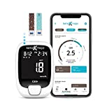 KETO-MOJO GK+ Blood Glucose & Ketone Testing Kit + Free APP for Diabetes Management & Ketosis. 20 Test Strips (10 Each), Bluetooth Meter, 20 Lancets, Lancing Device, and Control Solutions