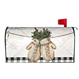 Foruidea Winter Mittens Mailbox Covers Magnetic Mailbox Wraps Post Letter Box Cover Standard Oversize 21 X 18 Mailwrap Garden Home Decor