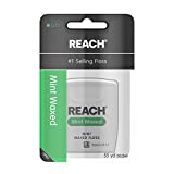 Reach Waxed Dental Floss for Plaque and Food Removal, Refreshing Mint Flavor, 55 Yards (Pack of 6)