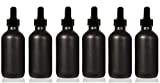 Premium Vials, 1oz Black Coated Glass UV Resistant Eye Dropper Bottles (6 pack), UV Safe Bottles for Essential Oils and Aromatherapy (1 oz)