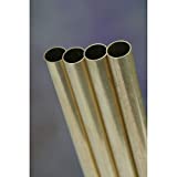 K&S Precision Metals 1147 Round Brass Tubing, 3/16" OD x 0.014" Wall Thickness x 36" Length, Made in USA