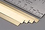 K&S Precision Metals 9718 Brass Strip, 0.032" Thickness x 1/4" Width x 36" Length, 5 pc, Made in USA