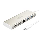 j5create USB-C Mini Dock- Type C Hub with 2X 4K HDMI, 2X USB 3.0, Ethernet, Power Delivery 2.0 (JCD381)