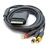 WICAREYO AV Audio Video Optical Cable Cord Compatible for Xbox 360 Console Video Game