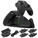 Dual Controller Charging Station for Xbox Series X/S, Xbox One/Xbox One S/X, Xbox One Elite Controllers, Charger Dock Kits with 2X1400mAh Rechargeable Battery Packs for Xbox Series X/S