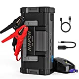 AVAPOW 6000A Car Battery Jump Starter(for All Gas or up to 12L Diesel) 2023 Upgraded Powerful Car Jump Starter with Dual USB Quick Charge and DC Output,12V Jump Pack with Built-in LED Bright Light