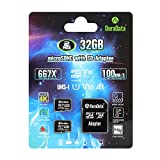 Amplim 32GB Micro SD Card, Extreme High Speed 2 Pack MicroSD Memory Plus Adapter, MicroSDHC Class 10 UHS-I U1 V10 TF Nintendo-Switch, GoPro Hero, Raspberry Pi, Phone Galaxy, Camera Cam, Tablet, PC