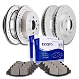 Brakes and Rotors, ECCPP Front Rear Brake Pads Rotors Kits fit for 2005-2018 for Nissan Frontier, 2005-2015 for Nissan Xterra, 2009-2012 for Suzuki Equator