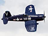 Fms F4U Corsair RC Airplane 6CH 1700mm (66.9") Wingspan Blue with Flaps LED Retracts PNP Warbird