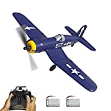 CredevZone F4U RC Airplane 4CH Remote Controlled Warplane Ready to Fly Plane with Xpilot Stabilization System One-Key Aerobatic and One-Key U-Turn Function 2 Batteries for Beginners Trainer Gift