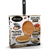 Gotham Steel Double Pan, The Perfect Pancake Maker  Nonstick Copper Easy to Flip Pan, Double Sided Frying Pan for Fluffy Pancakes, Omelets, Frittatas & More! Pancake Pan Dishwasher Safe Large