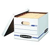 Bankers Box 00703  Stor/File Storage Box with Lift-Off Lid, Letter/Legal, 12 x 10 x 15 Inches, White, 12 Pack (00703)