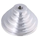 NICELEC 0.75 Inch Bore Aluminum A Type 5 Step Pagoda Pulley Wheel for V-Belt Timing Belt