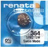 Renata Batteries 364 Silver Oxide Battery (5 Pack)